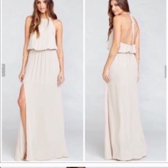 Show me Your Mumu Heather show me the ring crisp halter maxi dress NEW XXL - Picture 7 of 7